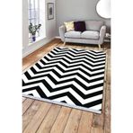 Rugviva Makinede Yıkanabilen Kaymaz Tabanlı Mutfak Halısı Ar008, Siyah, 80 x 150
