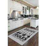 Rugviva Makinede Yıkanabilen Kaymaz Tabanlı Mutfak Halısı Ar016, Gri, 160 X 230