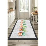 Rugviva Makinede Yıkanabilen Mutfak Halısı Kaktüs, Gri, 100 X 180