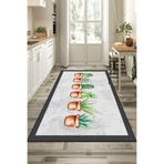 Rugviva Makinede Yıkanabilen Mutfak Halısı Kaktüs, Gri, 100 X 200