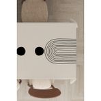 RugViva Masa Örtüsü Leke Tutmayan Dokuma Elit Yıkanır Leke Tutmayan Kumaş Soyut Desen MSO039 - 140 x 260 cm - Bej