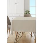 Rugviva MSO003 Ekru Sade Tay Tüyü Kadife Leke Tutmaz Dokuma Kumaş Düz Tek Renk 140x140 cm Masa Örtüsü