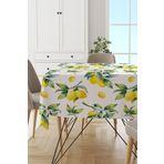 Rugviva MSO081 Dokuma Elit Kumaş Limon Desenli Renkli Leke Tutmayan 140x260 cm Masa Örtüsü