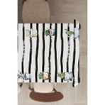 Rugviva MSO118 Dokuma Elit Kumaş Kaktüs Desenli Renkli Leke Tutmayan 140x240 cm Masa Örtüsü