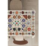 Rugviva MSO357 Dokuma Elit Kumaş Etnik Desen Renkli Leke Tutmayan 140x240 cm Masa Örtüsü