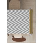 Rugviva MSO434 Dokuma Elit Kumaş Zigzag Desenli Açık Gri Leke Tutmayan 140x240 cm Masa Örtüsü