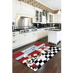 Rugviva MT06 Kaymaz Tabanlı Mutfak Kırmızı 80x180 cm Halı