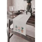 Rugviva RNR034 Tay Tüyü Ranır Elit Dokuma Leke Tutmaz Kumaş Ekru 40x140 cm Masa Örtüsü