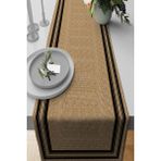 Rugviva RNR190 Runner Elit Tay Tüyü Dokuma Leke Tutmaz Kumaş Hasır Ekru 40x140 cm Masa Örtüsü