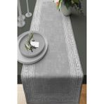 Rugviva RNR215 Elit Tay Tüyü Dokuma Leke Tutmaz Kumaş Runner Etnik Gri 40x140 cm Masa Örtüsü
