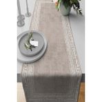 Rugviva RNR216 Tay Tüyü Dokuma Elit Leke Tutmaz Kumaş Runner Etnik Vizon 40x140 cm Masa Örtüsü