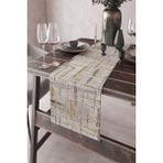 Rugviva RNR407 Tay Tüyü Dokuma Elit Leke Tutmaz Kumaş Runner Style Camgöbeği 40x140 cm Masa Örtüsü