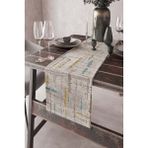 Rugviva RNR411 Runner Elit Tay Tüyü Dokuma Leke Tutmaz Kumaş Style Açık Krem 40x140 cm Masa Örtüsü