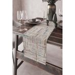 Rugviva RNR413 Elit Tay Tüyü Dokuma Leke Tutmaz Kumaş Runner Style Taş 40x140 cm Masa Örtüsü