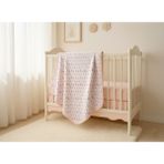 ruhaay Bebek Pamuk Battaniye Tek Kat Baskılı 80X80 Boy - 80 x 80 cm - Pembe