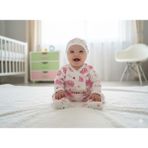ruhaay Bebek Yeni Doğan Baskılı Mevsimlik Bereli Patikli Alt Üst Takım - Pembe-001 - Yenidoğan