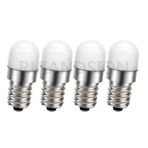 Ruiandsion E14 LED Ampul Buzdolabı Fırın Davlumbaz Işığı AC 12V Avize Kolye Buzdolabı Dondurucu Lambası Kısılabilir Şamdan Cihazı Gece Lambası, Sıcak Beyaz (4'lü Paket)