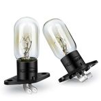 Ruiandsion-Ruiandsion Mikrodalga Ampul Z187 250V 2A 25W Mikrodalga Lamba Ampulü Evrensel Mikrodalga Armut Fırın Lambası için, Sıcak Beyaz (2'li Paket)