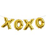 RUIANSI 40 cm XOXO Harf Folyo Balonlar Afiş Düğün Nişan Sevgililer Günü Evlilik Gelin Partisi Doğum Günü Partisi Dekor Balon Çok Renkli (XOXO Altın)