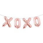 RUIANSI 40 cm XOXO Harf Folyo Balonlar Afiş Düğün Nişan Sevgililer Günü Evlilik Gelin Partisi Doğum Günü Partisi Dekor Balon Çok Renkli (XOXO Pembe Altın)
