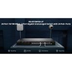 RUIJIE REYEE RG-ES126FGS-LP 26 Port, 24 Port Megabit PoE, 180W, 2 Port Gigabit Uplink, 1 Port Gigabit COMBO, Switch Metal Kasa