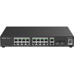 Ruıjie Reyee Rg-Es220Gs-Lp 20 Portlu 10-100-1000 Yönetilebilir Switch 2Sfp 2 Gigabit Rj45 Uplink 16Port Poe+(130W)