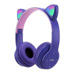Ruiqas Bluetooth5.0 Kablosuz Kulaklık, Kulak Üstü, Foladable Noise Cancelling Headphone Cat Ear Game Headset Headset with LED Light