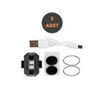 Rukye Shop 2 Adet Mini Uçak Kanat Led Kablosuz Aircraft Rgb Led Lamba Kablosuz Mini Çakar Usb Şarjlı