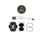 Rukye Shop 8 Adet Mini Uçak Kanat Led Kablosuz Aircraft Rgb Led Lamba Kablosuz Mini Çakar Usb Şarjlı