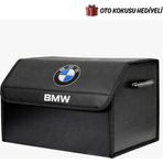 Rukye Shop Bmw Marka Logolu Oto Bagaj Organizer Çanta Oto Bagaj Çantası 2 Bölmeli Suni Deri