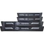 Rukye Shop Toyota Logolu Karbon Kapı Eşiği Koruyucu Bant Folyo 4'lü Set