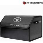 Rukye Shop Toyota Marka Logolu Oto Bagaj Organizer Çanta Oto Bagaj Çantası 2 Bölmeli Suni Deri