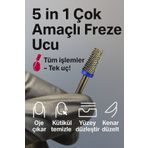 Rulia Professional RULIA 5-in-1 Mavi Halkalı Karbit Freze Ucu – Güçlü, Çok Amaçlı, Uzun Ömürlü
