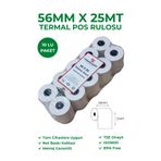 RULORULO 56x25 Termal Rulo Yazarkasa Pos Rulosu 5 Paket 50 Adet BPA Free