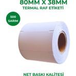 RULORULO 80X38 Termal Karton Raf Etiketi 10 Adet 500 Sarım