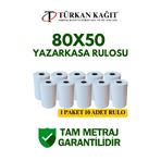 RULORULO 80x50 Termal Rulo - Yazarkasa Adisyon Rulosu 10 Paket 100 Adet