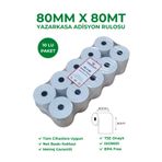 RULORULO 80x80 Termal Rulo Yazarkasa Adisyon Rulosu 1 Paket 10 Adet BPA Free TSE Belgeli