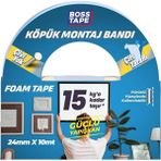RULORULO Boss Tape 15 kg Çift Taraflı Köpük Montaj Bandı EN:24MM BOY:10MT