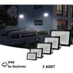 Rultech 5 Adet LED Işık Projektör 100W Beyaz Işık 6500K 9000LM Bahçe Duvar Yol Aydınlatma Dış&iç Mekan - 6500K - Beyaz