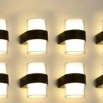 RULTECH DUVAR LED LAMBA 12W GÜN IŞIK 3200K BAHÇE TERAS İÇ&DIŞ MEKAN DEKORATİF LED APLİK AYDINLATMA (8 ADET)