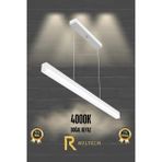 Rultech Magro 4000K Sıcak Beyaz Işık , Beyaz Kasa, 150CM Ledli Sarkıt Modern LED Avize, Salon, Mutfak, Masa - Beyaz - Sarı