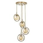 Rumple Modern Avize E14 24w 35cm Metal Eskitme Avonni-av-1850-4et Kaplama