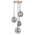 Rumple Modern Avize E14 24w 35cm Metal Siyah Avonni-av-1850-4t-bsy Boyalı
