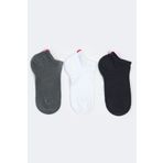 Run 3 lü Erkek Basic Patik Çorap Siyah/Beyaz/Gri