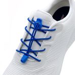 Run out sports Elastik lastik bağcık, bağlanma yapmaz, hızlı bağcık sistemi, 120 cm, elastik ayakkabı bağcığı, hızlı kilitli, çocuklar ve yetişkinler için (mavi)
