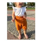 runbaby %100 Pamuk Çift Kat Müslin Bebek Şort (TARÇIN)