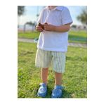runbaby %100 Pamuk Çift Kat Müslin Bebek Şort (YEŞİL ÇİZGİLİ)