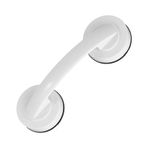 Rundago 1 Adet Banyo Vantuzlu Kapı Kolu 19,2 x 6,3 cm, Delmeden Duş Tutacağı Tutacak, Banyo, Duş, Dolap, Mini Buzdolabı, Mutfak Banyo için Taşınabilir Tutamak (Beyaz)