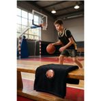 RunGear Up Basketbol Topu Nakışlı %100 Pamuk Sporcu Havlusu - 50x100 cm Siyah Antrenman ve Fitness Havlusu