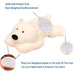 Runjing Ağırlıklı Doldurulmuş Hayvanlar, 3,3 Lbs Ağırlıklı Kutup Ayısı Doldurulmuş Hayvan Oyuncak Beyaz Ayı Ağırlıklı Peluş Hayvanlar Erkekler Kızlar Için Hediyeler Atmak, 19,6 Inç (Yurt Dışından) - Renkli